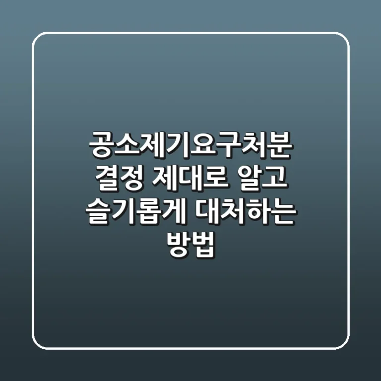공소제기요구처분 결정, 제대로 알고 슬기롭게 대처하는 방법!