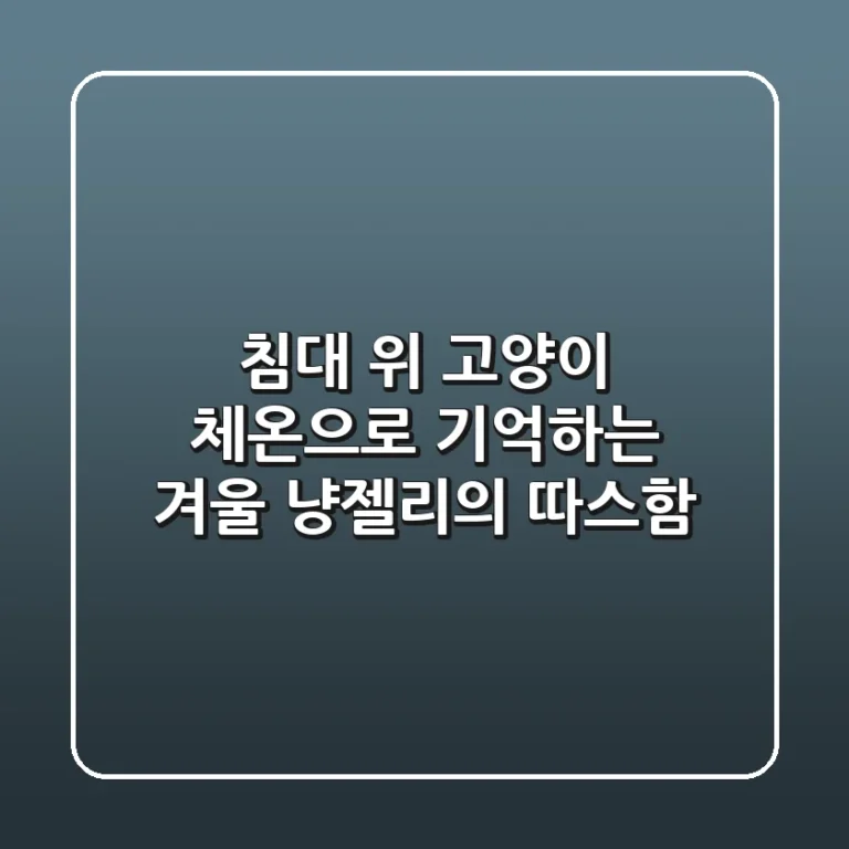 침대 위 고양이 체온으로 기억하는 겨울: 냥젤리의 따스함