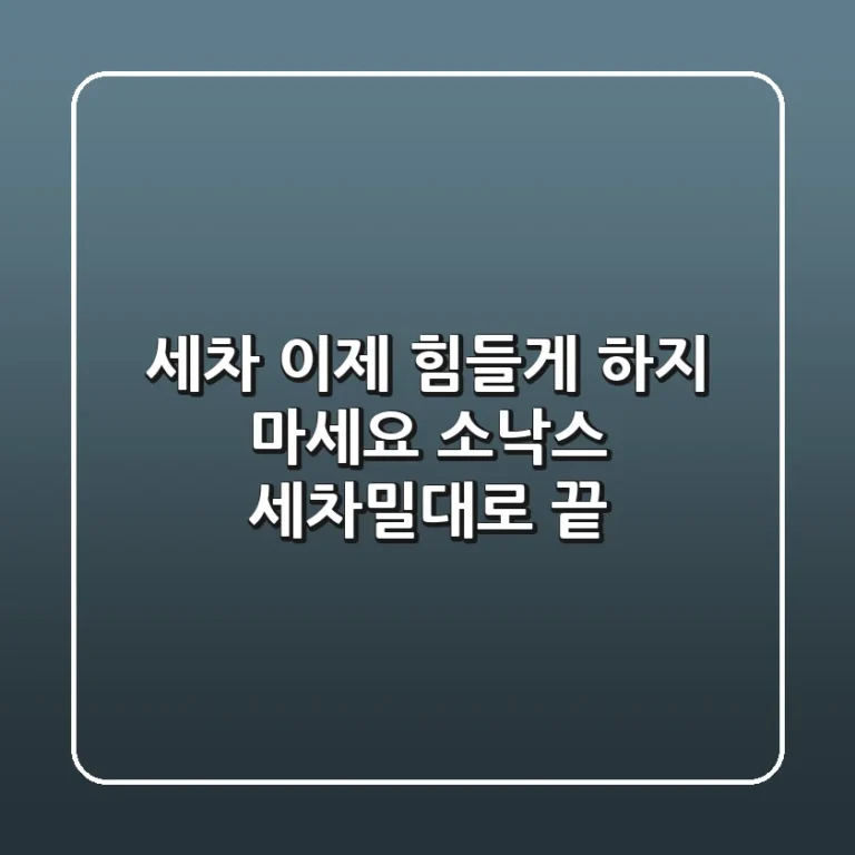 세차, 이제 힘들게 하지 마세요! 소낙스 세차밀대로 끝!