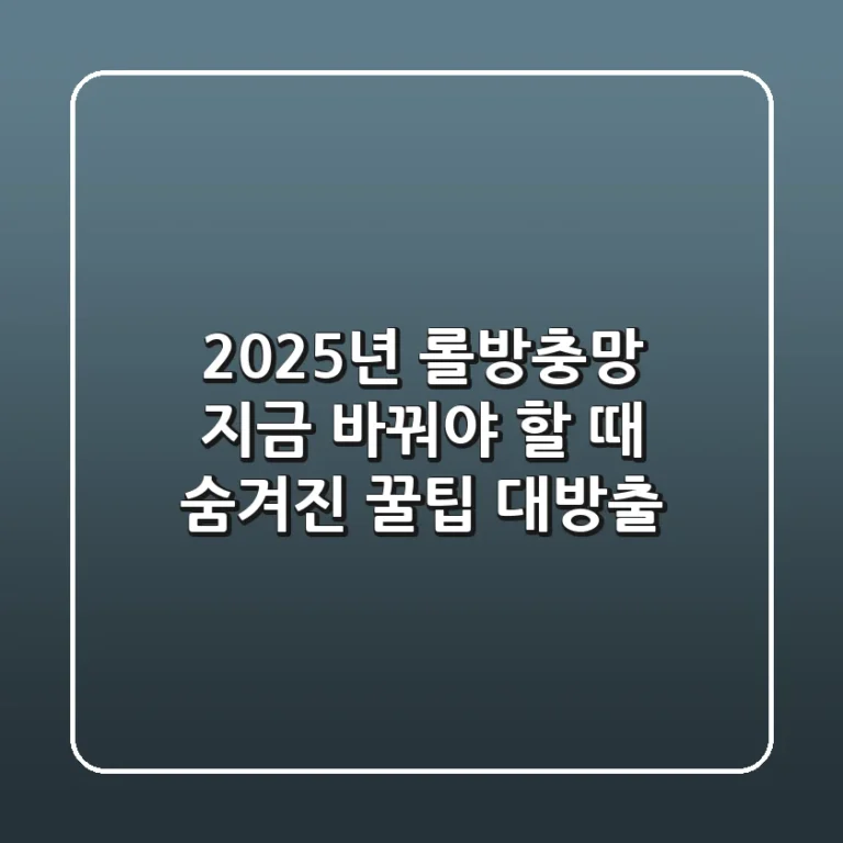2025년 롤방충망, 지금 바꿔야 할 때! 숨겨진 꿀팁 대방출