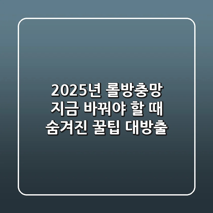 2025년 롤방충망, 지금 바꿔야 할 때! 숨겨진 꿀팁 대방출