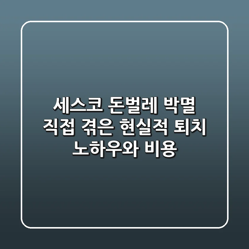 세스코 돈벌레 박멸? 직접 겪은 현실적 퇴치 노하우와 비용