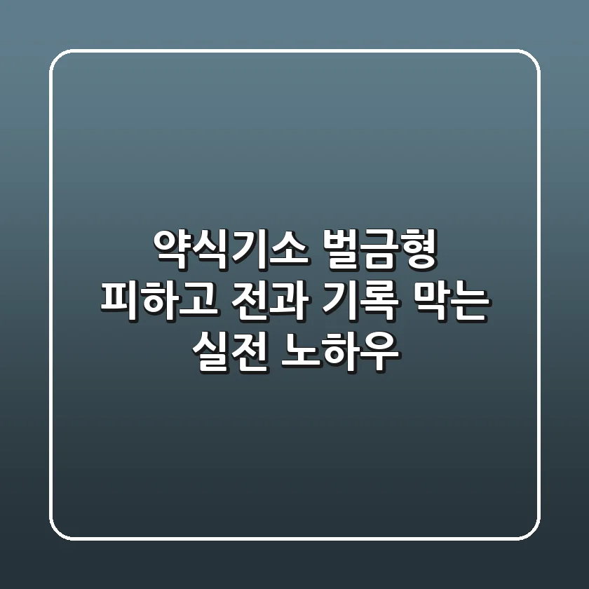 약식기소, 벌금형 피하고 전과 기록 막는 실전 노하우