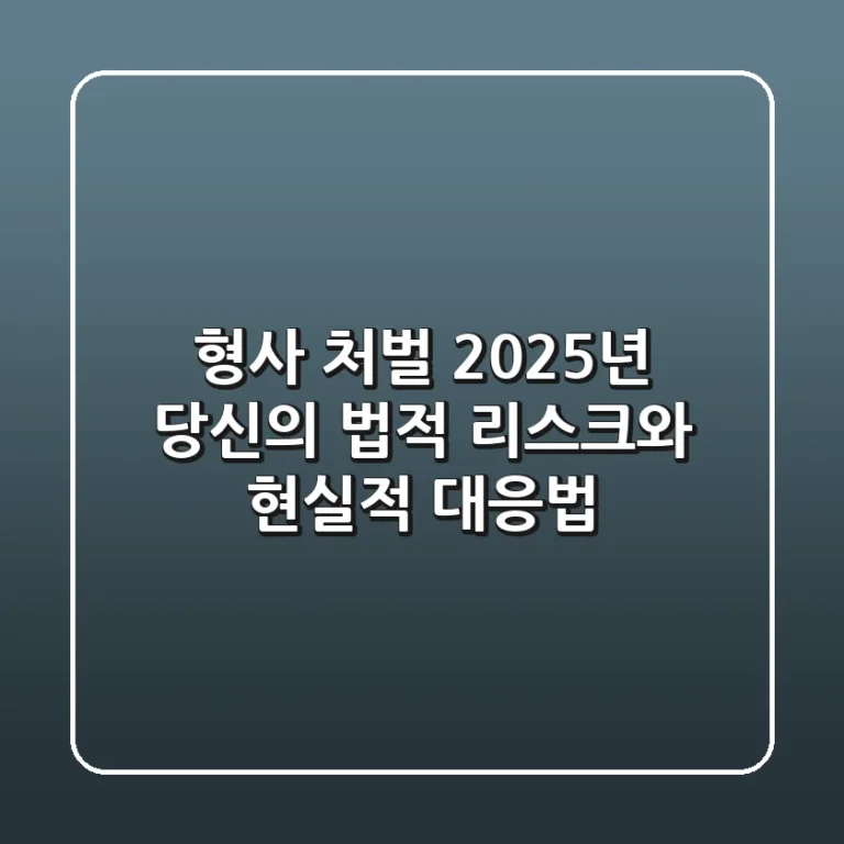 형사 처벌, 2025년 당신의 법적 리스크와 현실적 대응법