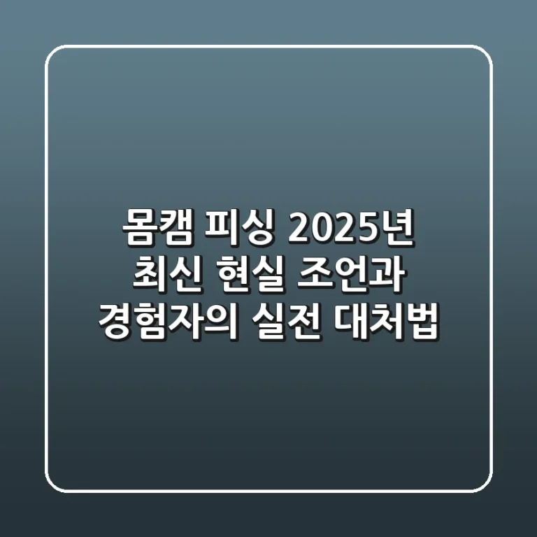 몸캠 피싱, 2025년 최신 현실 조언과 경험자의 실전 대처법