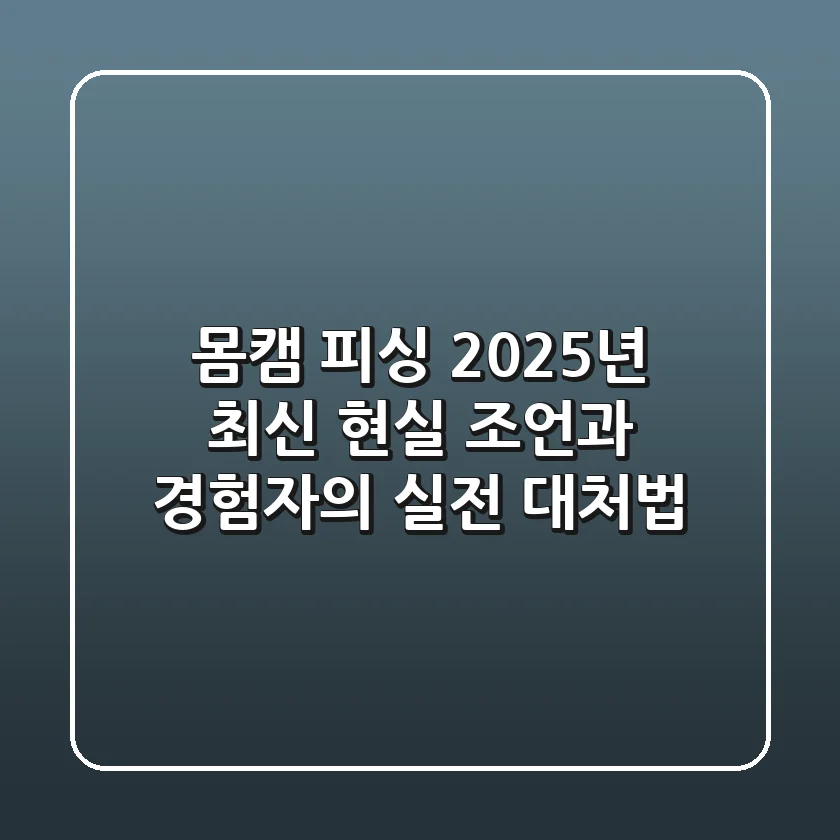 몸캠 피싱, 2025년 최신 현실 조언과 경험자의 실전 대처법